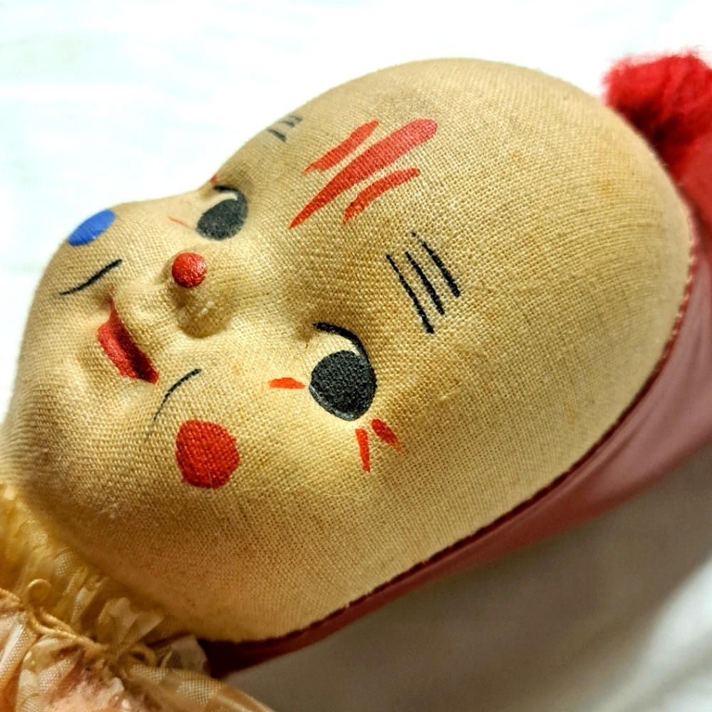 Vintage Vinyl Clown Jester Doll